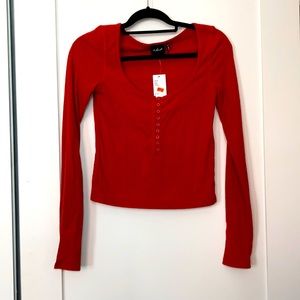 out from under long sleeve ribbed top